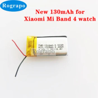 100pcs New 3.85V PL401226V 130mAh Replacement Battery For Xiaomi Mi Band 4 Band4 GPS Mountaineering Running Watch 2 Wire