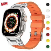 Sport Silicone Strap For Apple Watch Band Ultra 2 49mm 45mm 44mm 42mm For iWatch Series 9 8 7 6 5 4 3 Bracelet Band Accessories
