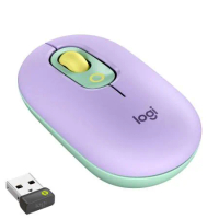 【Logitech 羅技】POP MOUSE無線藍牙滑鼠(夢幻紫) 送BOLT USB 無線接收器*