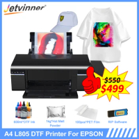 A4 DTF Printer For Epson L805 DTF T-Shirt Printing Machine Directly Trasnfer Film DTF Printer For Fabric Hoodies A4 DTF Printer