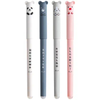 Animals Erasable 0.35mm Gel Pen Cute Panda Cat Magic Line Pens Lot Muji Pens Kawaii Gel Pen For School Writing Office Stationery