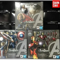 Hot Toys Bandai Shf Marvel Avengers Endgame Edition Captain America Iron Man Mk6 Thor Hulk Action Figure Collection Boy Gift Kid