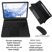 All-in-one Keyboard Case for Galaxy Tab S8 Case SM-X700 X706 11 inch Touchpad Keyboard Cover for Galaxy Tab S7 Case SM-T870 T875