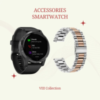 STRAP STAINLESS STEEL UNTUK SMARTWATCH GARMIN VIVOACTIVE 4 - VIII Collection