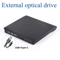 External CD DVD RW Drive Burner USB 3.0 Type-C Portable CD/DVD Optical Drive Player Reader Writer for Laptop Desktop Windows 8
