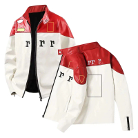 Racing Style Leather Jacket - Windproof Motorcycle Coat For Formula 1 Fans, Men And Women High Quali