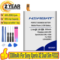 HSABAT 100% New LIS1632ERPC 5300mAh Battery for Sony Xperia XZ Dual Sim F8332 XZs F8331