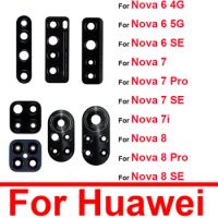 Rear Camera Glass Lens For Huawei Nova 6 4G 5G Nova 7 8 Pro 7i 6SE 7SE 8SE Back Glass Lens with Adhesive Sticker Repair