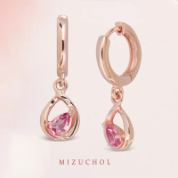 A Drop Of Rose’ Earrings ต่างหูพลอยแท้ Pink Tourmaline