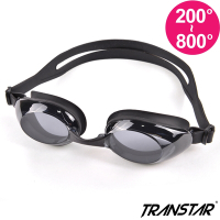 TRANSTAR 度數泳鏡 抗UV塑鋼鏡片-防霧純矽膠(200-800度)
