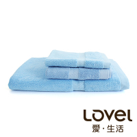 Lovel 嚴選六星級飯店素色純棉浴巾/毛巾/方巾3件組(共5色)