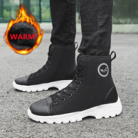 Pop Winter Shoes Men Snow Boots Waterproof Shoes Orignal Boot For Man Designer Ankle Boot Nice Outdoor Boot Warm Large Size 48