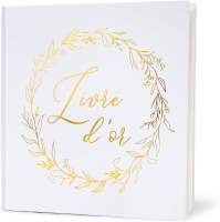 BOFUNX Wedding Guest Book 60 Pages Hardcover Guest-Book for Wedding Baptism Anniversary