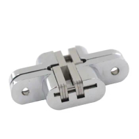 3# Zinc Alloy Hidden Hinges Soft Close Concealed Cross Door Hinge Fit for 25mm Thickness Folding Door Invisible Hinge