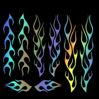 V1615# For Bicycle Frame Vinyl Decal Sticker Flame Set Car Motorcycle Mountain Bike Body Car Modeling Decorative Decal Sticker