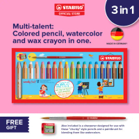 New Arrivals NewArrivalsMulti-talented STABILO woody 3-in-1 Colour Pencil+Water Color+Wax Crayon Ju