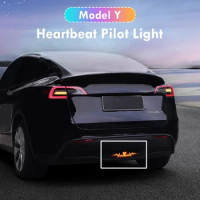 For Tesla Model Y Heartbeat Pilot Light Turn Signal Lamp Pilot Lights Five Flashing Modes Heartbeat Lamp Car Tail Caution Light