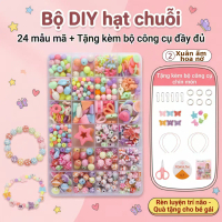 Bộ đồ nghênh làm vòng tay tự làm Hạt cườm acrylic đa màu bộ DIY làm vòng tay unicorn kèm phụ kiện hu