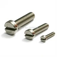Free shipping 100 pieces Metric Thread M4*40mm Stainless steel Slotted Cheese Head Screw