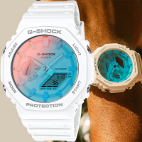 【CASIO 卡西歐】G-SHOCK 2100八角彩色鏡面手錶(GA-2100TL-7A)