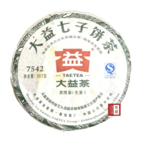 【茶韻】普洱茶2012年大益7542-201生茶茶餅(附專用收藏夾鏈袋)