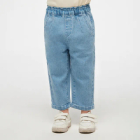 【GAP】女幼童裝 鬆緊錐形牛仔褲-淺藍色(892011)