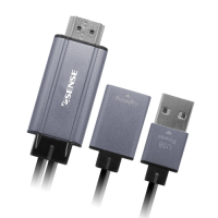 Esense 鋁合金Lightning to HDMI傳輸線(37-EHL562)太空灰