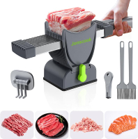 Fresh Meat Slicer Manual Meat Slicer for Fresh Raw Meat Meal Prep for the Week Adjustable Thickness 