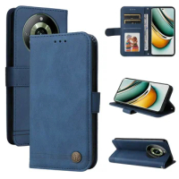 Realme 11 PRO PLUS 12 5G Flip Case Retro Leather Premium Skin Wallet Book Card Holder Cover On Realme 12 11 PRO+ PLUS Phone Bags