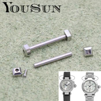 Watchband Screw Rod Concave Watch Band Connection Shaft Screw Needle 18 20 16MM For Cartier Pasha