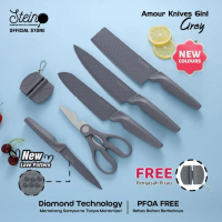 Stein Cookware Diamond Amour Knives 6in1 - Pisau Set Stein Cookware Anti Lengket