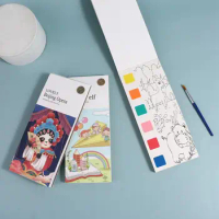 With Paint And brushs Watercolors Coloring Books Watercolor Paper Gouache Picture Book Gouache Graffiti Picture Book