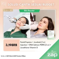 Facial Express + Juvelook (1 cc) Injection + DNA Salmon PDRN (2 cc) + Juva by ZAP Juvathione with Vi