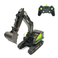 4-in-1 Excavator 22CH RC Truck 1/14 Remote Control Engineering Vehicle Model For Boys Huina 593 1593 Car Toys Christmas Gifts
