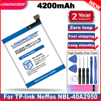 LOSONCOER 4200mAh NBL-40A2950 Battery for TP-link Neffos Good Quality Battery+ free tools