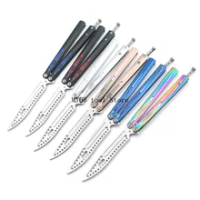 New particle ORCA Butterfly Knife Integrated alloy handle High quality CNC blade training balisong trainer