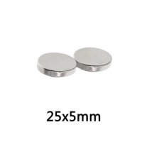 5/10/20PCS 25x5 mm N35 Permanent Magnetic 25mmx5mm Bulk Steel Round Magnets 25x5mm Neodymium Disc Magnet 25*5 mm circular 25x5