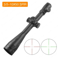 3.5-10x50 M3 Riflescope Tactical Optical Sniper For Hunting Rifle Scopes Long Range Airsoft With Mounts Rings Airsoft Airguns