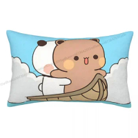 Couple Boat Polyester Pillowcase Bubu and Dudu Anime Livingroom Decorative Kawaii Pillow Cover Pillowcase