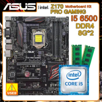 LGA 1151 Motherboard kit with Core I5 6500 and 2x DDR4 8g RAM ASUS Z170 PRO GAMING intel Z170 USB3.1 M.2 PCI-E 3.0 ATX