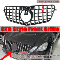 W212 GT Grill For GTR Car Front Bumper Grille For Mercedes For Benz E Class W212 E200 E300 E350 E500 E550 2010- 2013 Body Kit