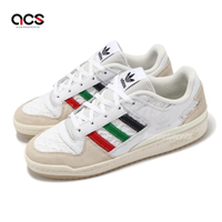 adidas 休閒鞋 Forum Low CL 男鞋 米白 綠 紅 麂皮 復古 愛迪達 ID7963
