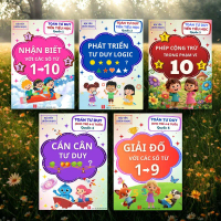 Combo 5 Quyển Toán Tư Duy Tiền Tiểu Học Phát Triển Kỹ Năng Giải Toán Cho Học Sinh Tiền Tiểu Học Tự T