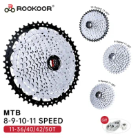 ROOKOOR 8 9 10 11 Speed 11-36T 40T 42T 50T MTB Bicycle Cassette Freewheel Sprocket Cdg Mountain Bike Parts for SHIMANO SRAM