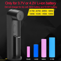 Sạc USB cho pin lithium ion có thể sạc lại 3,7 V: 21700/20700/26650/18650/18490