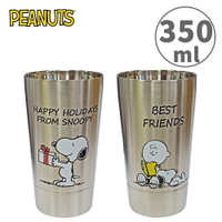 【日本正版】史努比 雙層不鏽鋼杯 350ml 日本製 保冷杯 保溫杯 不鏽鋼杯 Snoopy PEANUTS