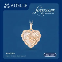 Adelle Jewellery - Pisces Pendant - Lovescope Collection Rose Gold Liontin Berlian