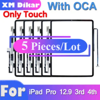 5 Pcs Touch Screen With OCA For iPad Pro 12.9" 3rd 4th Gen A1876 A1895 A2014 A1983/A2229 A2069 A2232 A2233 Front Outer Glass