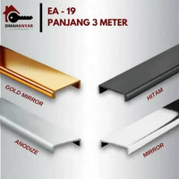 1 IKAT 50 BATANG Frame Aluminium Handle Lemari Sliding Huben EA-17 & 19 BRUSH EA-19 / Anodize