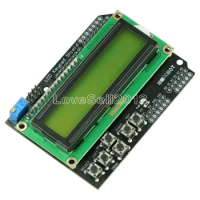 Keypad Shield LCD1602 1602 LCD Display ATMEGA328 ATMEGA2560 for Raspberry Pi Arduino UNO R3 Yellow Backlight NEW